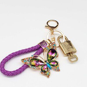 100% Auth Louis Vuitton Lock & Key with unbranded Bagcharm, Keycharm, Keychain